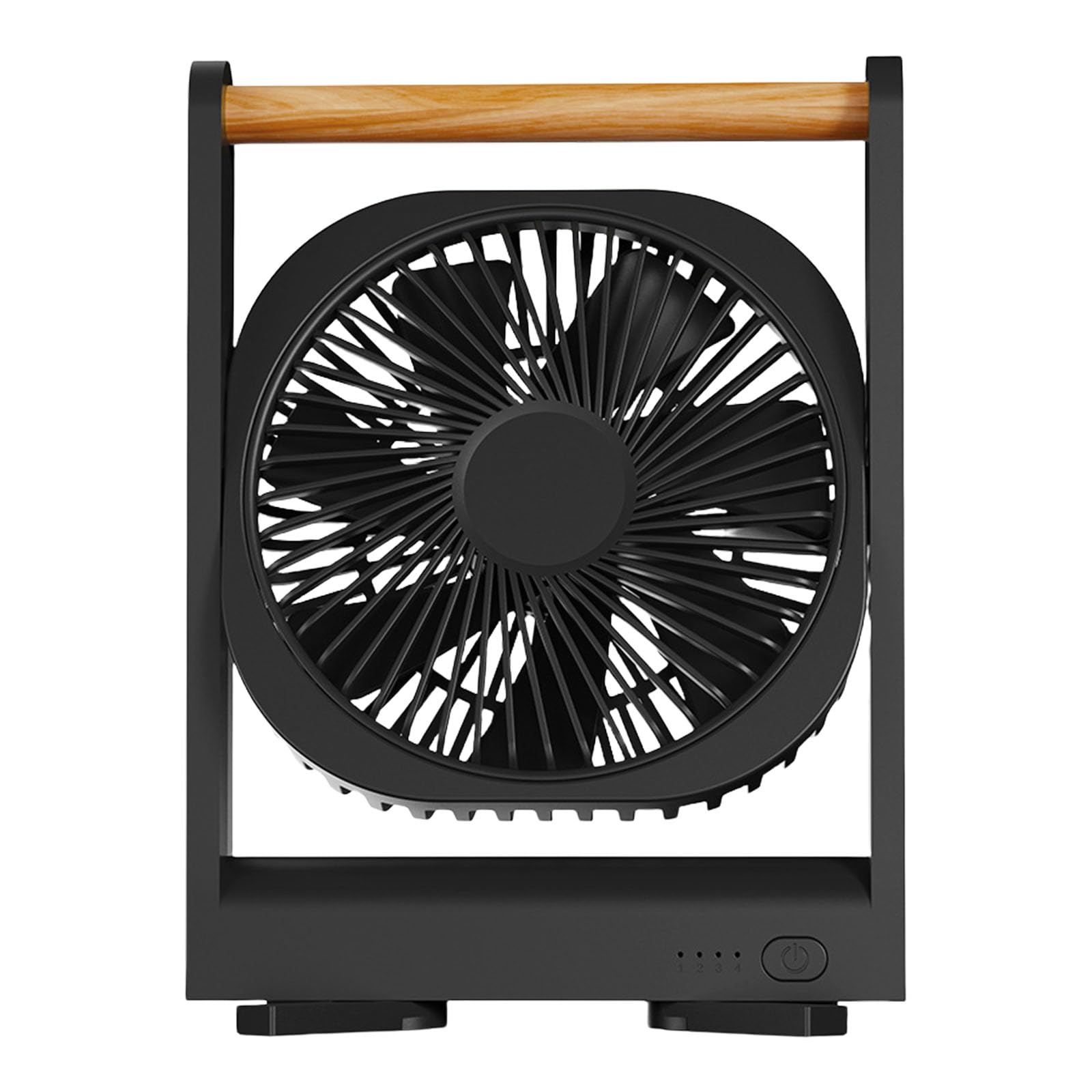 Buxuaaaa Black 4 Speed Adjustable Small Fan With Usb Charging Battery Portable Table Fan For Quiet And Powerful Airflows At Home Or Work Rechargeable