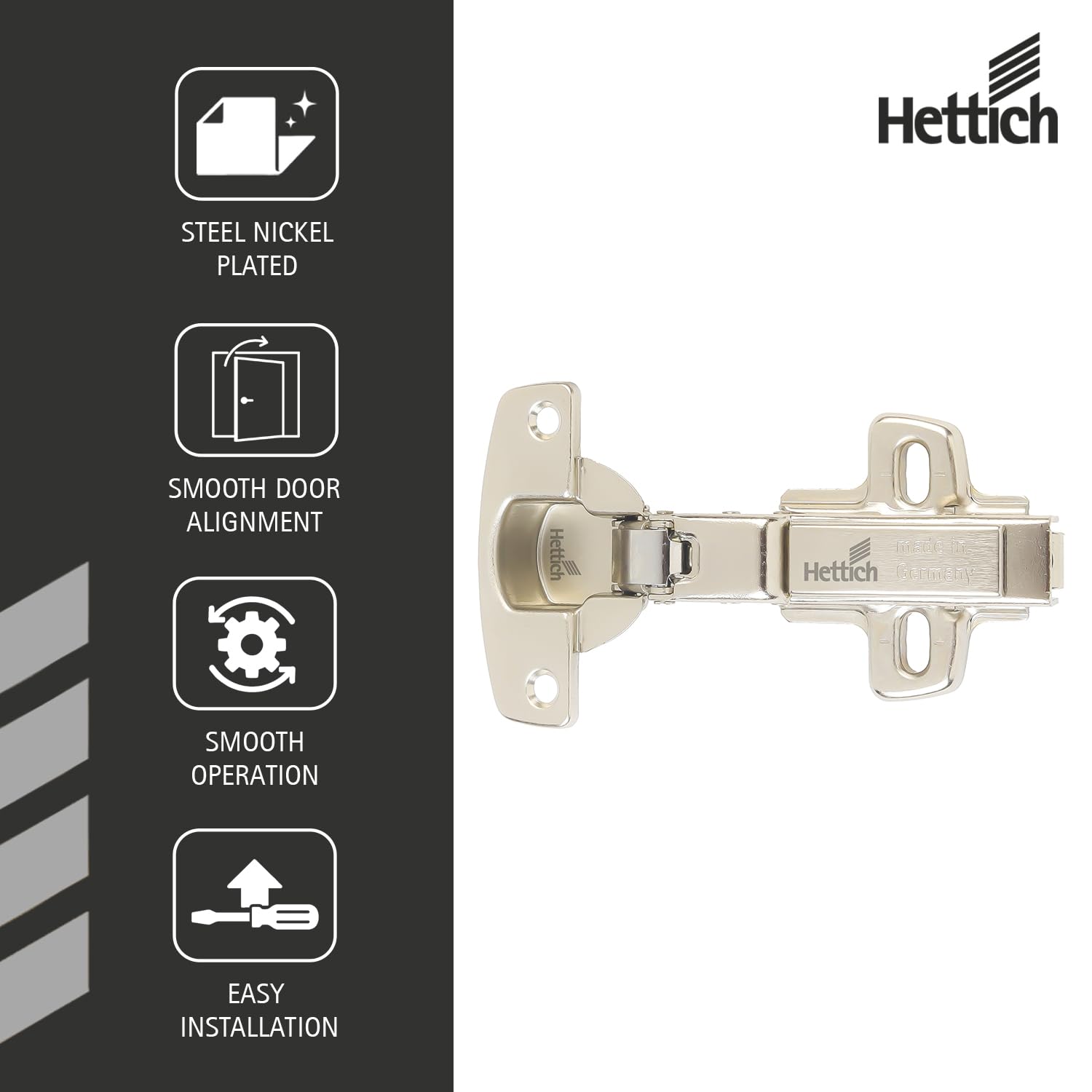 Amazon.co.jp: Hettich Sensys 8631i ソフトクローズ 9.5クランク厚