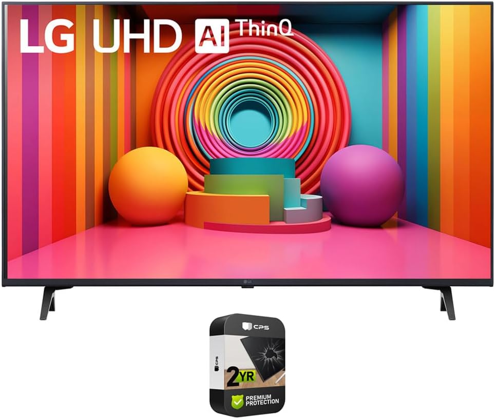 86UT7590PUA 86-Inch UT75 Series LED Smart TV 4K (2024 Model) Bundle with 2 YR CPS Enhanced Protection Pack