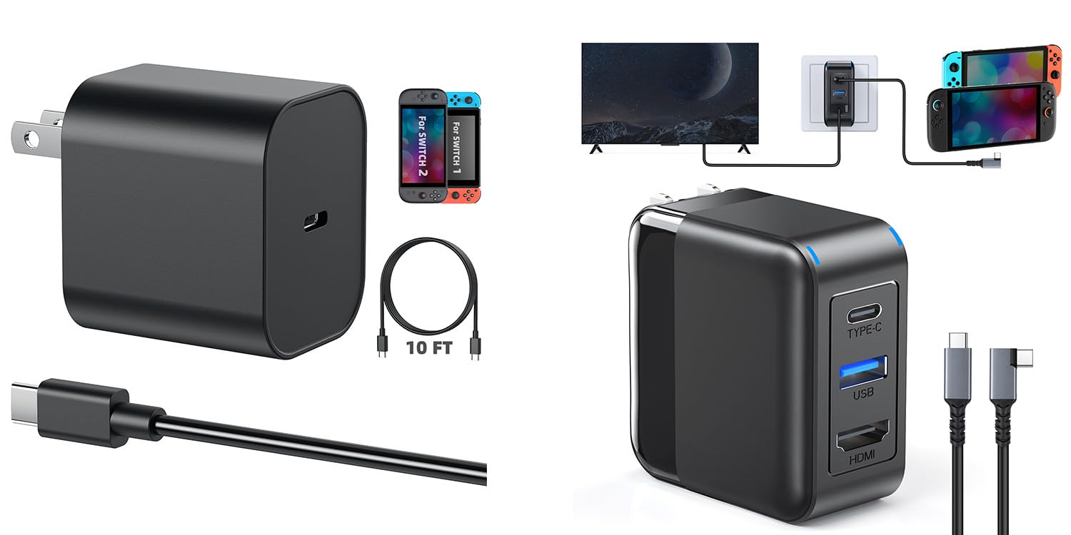 Switch 2 Charger 65W Switch 2 Dock Adapter Bundle