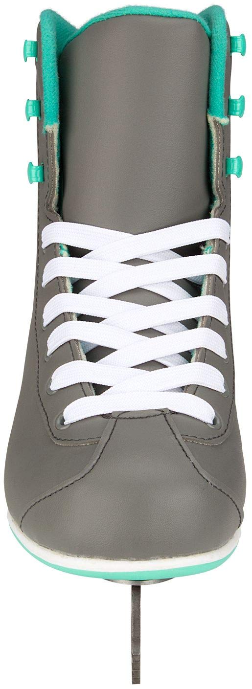 Nijdam Damen Kunstlauf Schlittschuhe Softboot grau-mintgrün Gr.41