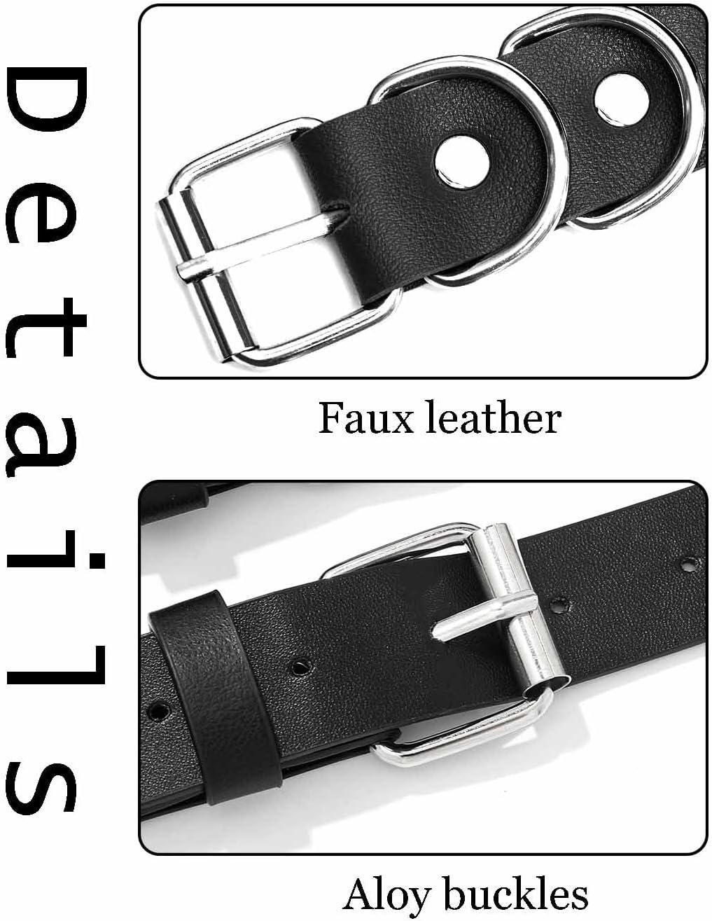 Fstrend Men's Mardi Gras Leather Shoulder Strap, Black Faux Leather Suspenders, Rave Outfits, Adjustable Punk Accessory for EDM Parties, Cosplay, Streetwear - Image 6