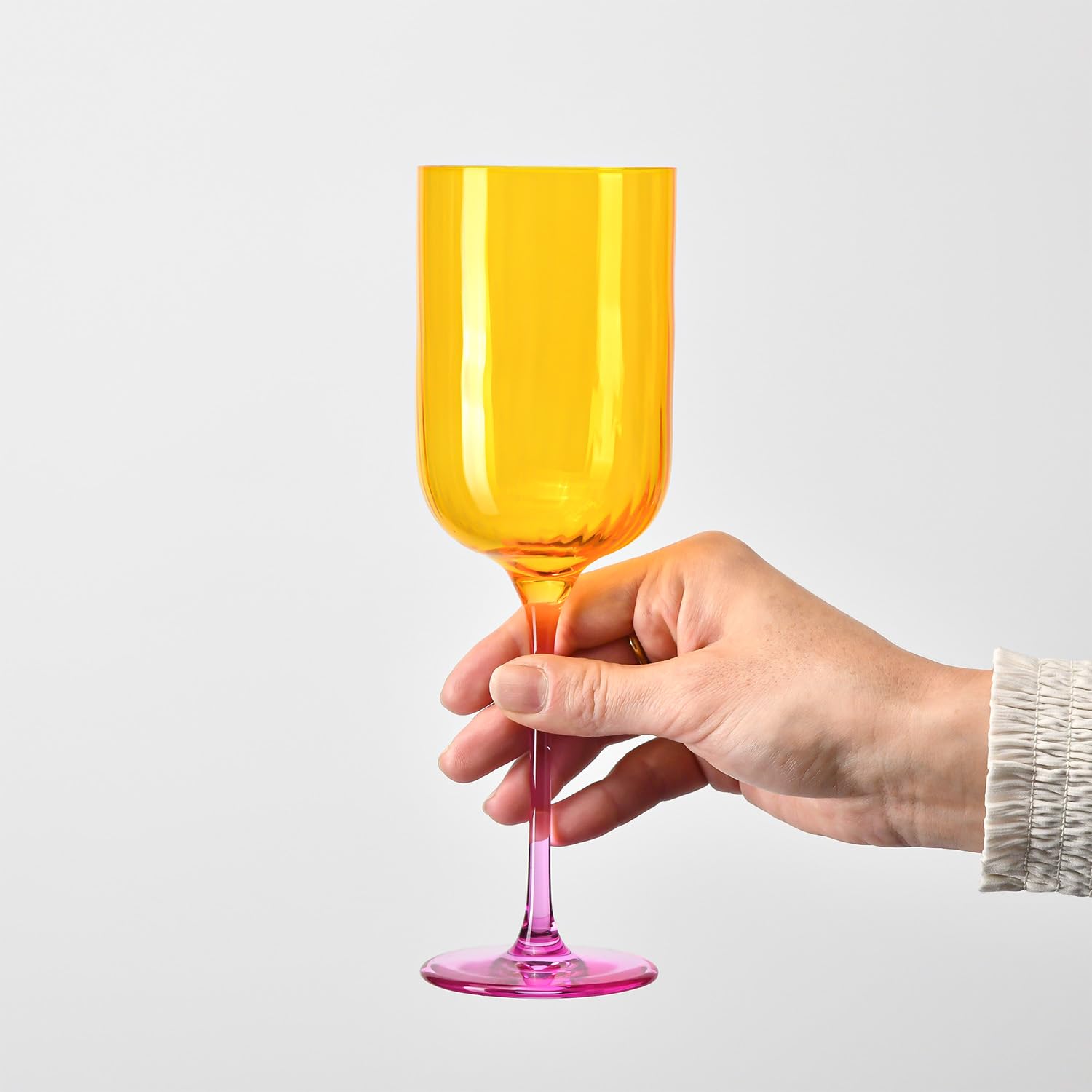 Weingläser 350 ml – 4er Set – Aurora Kollektion – Violett-Blau – Handgefertigt & Farbveredelt – Kristallglas – Elegant & Modern – Geschenk