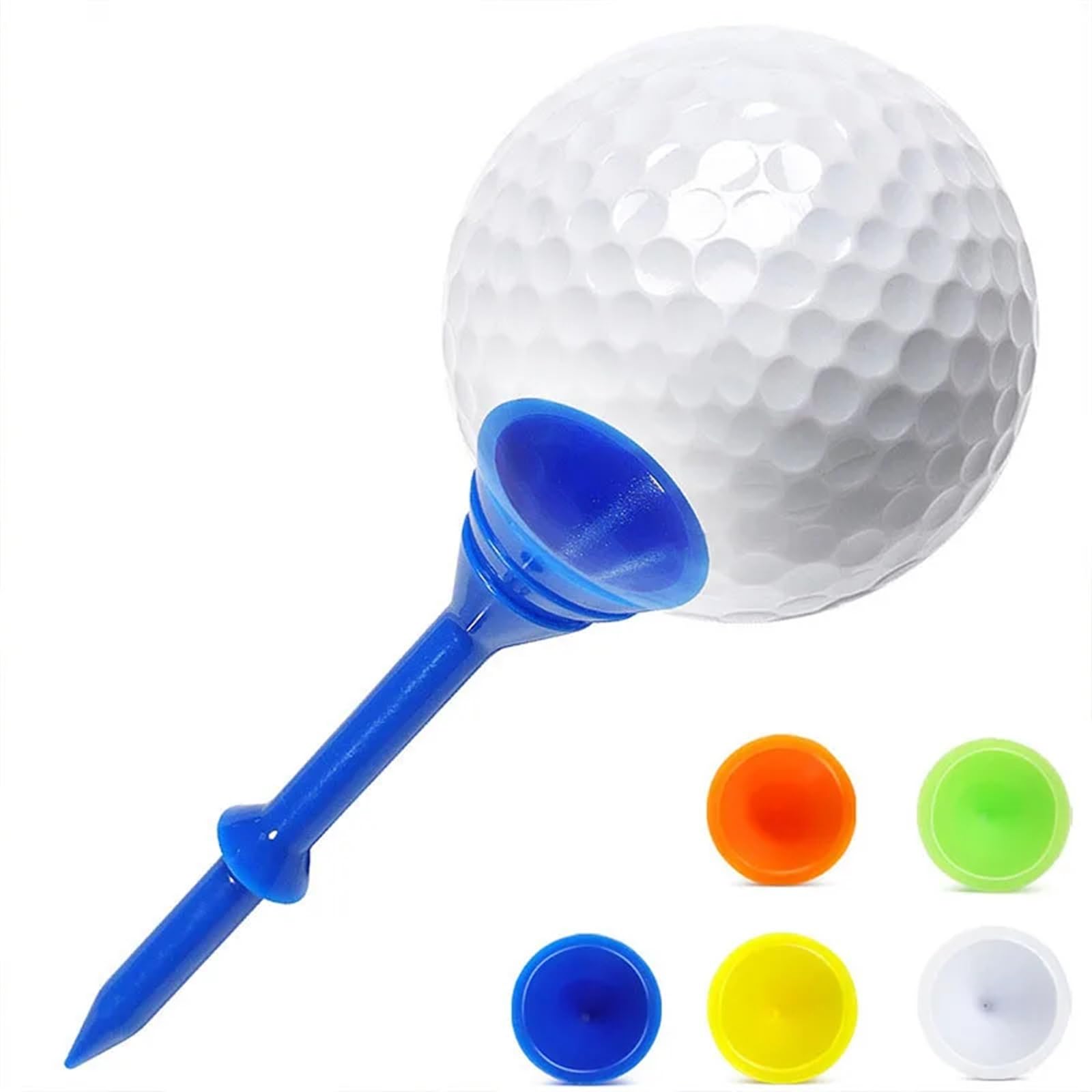 Golf Tee 50 stücke Zufällige Farben Golf Tees Kunststoff Große Tasse Tee Golf Sport Zubehör 3,25 Zoll FüR Einen Idealen Abschlag