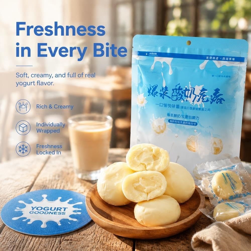 Burst Center Jogurt Cheese Bites 500g, pakowany próżniowo nabiał