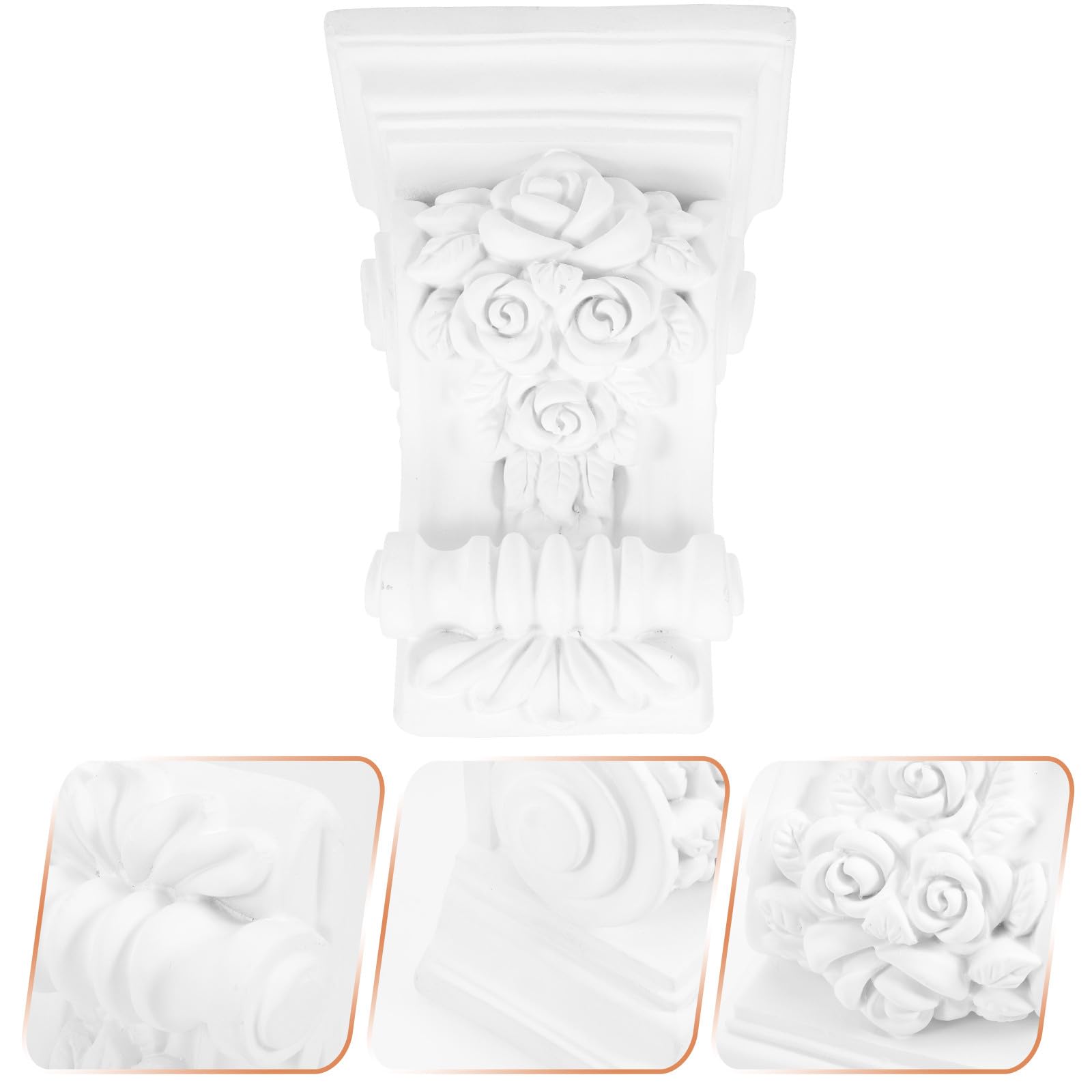 Ménsulas de Poliuretano Decorativas Europeas para Pared Diseño Tallado Estilo Europeo 10 CM de Ancho Ideales para Esquinas y Decoración Interior o Exterior