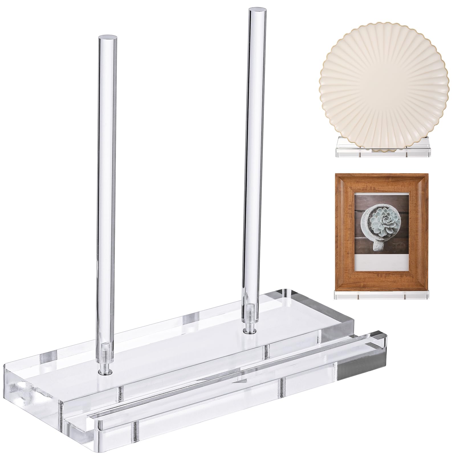 CroBlissful Acrylic Display Stand 6 x 3.5 x 6 Inch Tabletop Clear Easel