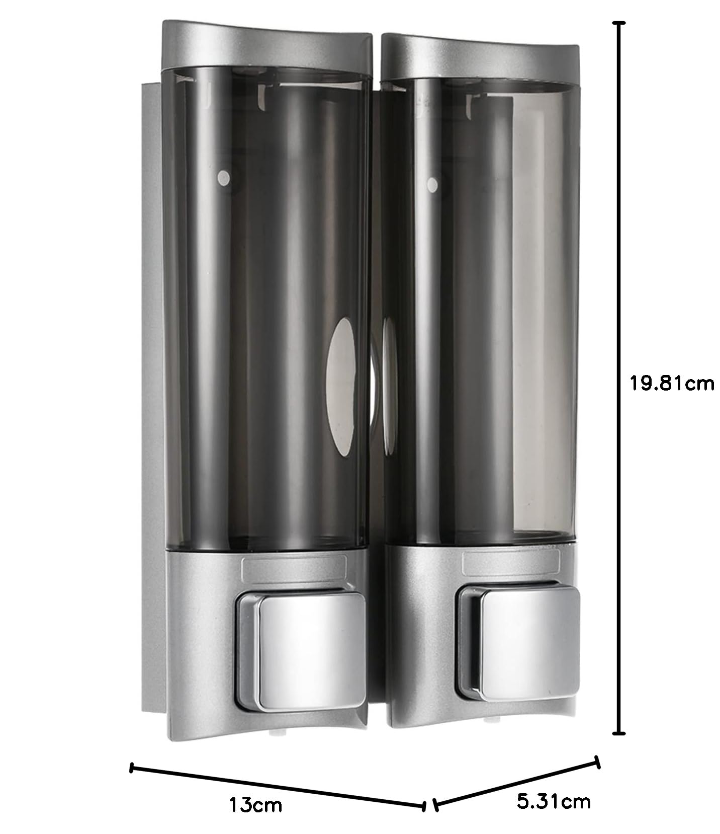 Decdeal 200mlx2 Dispenser di sapone manuale,Montaggio a parete Shampoo liquido doppio Dispenser doccia Detergente per mani Dispenser per lozione da bagno per bagno Hotel bagno