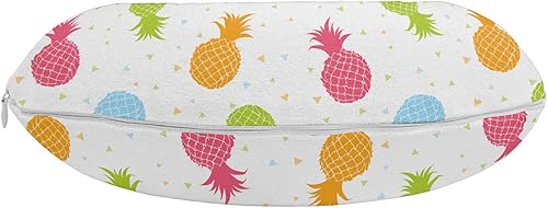 Miniatura 272 de Lunarable Teal Travel Pillow Neck Rest, Aquatic Fauna Theme Hand Drawn Style Various Starfish in Blue Shades, Memory Foam Traveling Accessory for