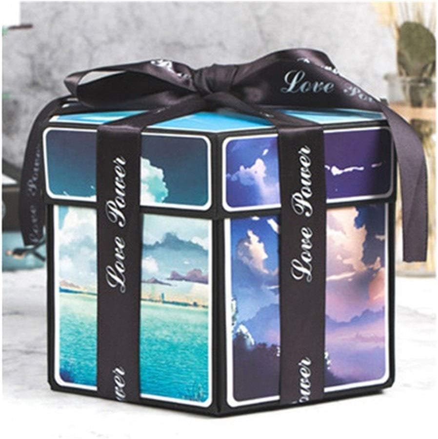 ZHAOCHEN Creative 15x15x15cm Manual Surprise Love Explosion Box Gift Explosion for Anniversary Scrapbook Manual Photo Album birthday Gift (Color : 7)