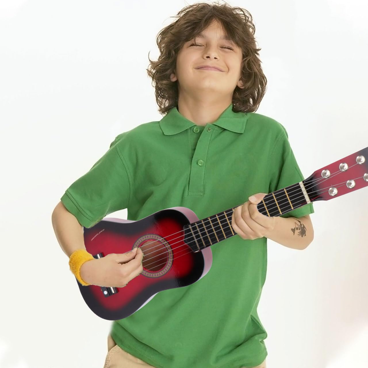 Vaguelly 21 Inch Acoustic Guitar for Kids Portable Wooden Musical Instrument Small Size Junior Guitar for Children Age 7 and up - Image 3