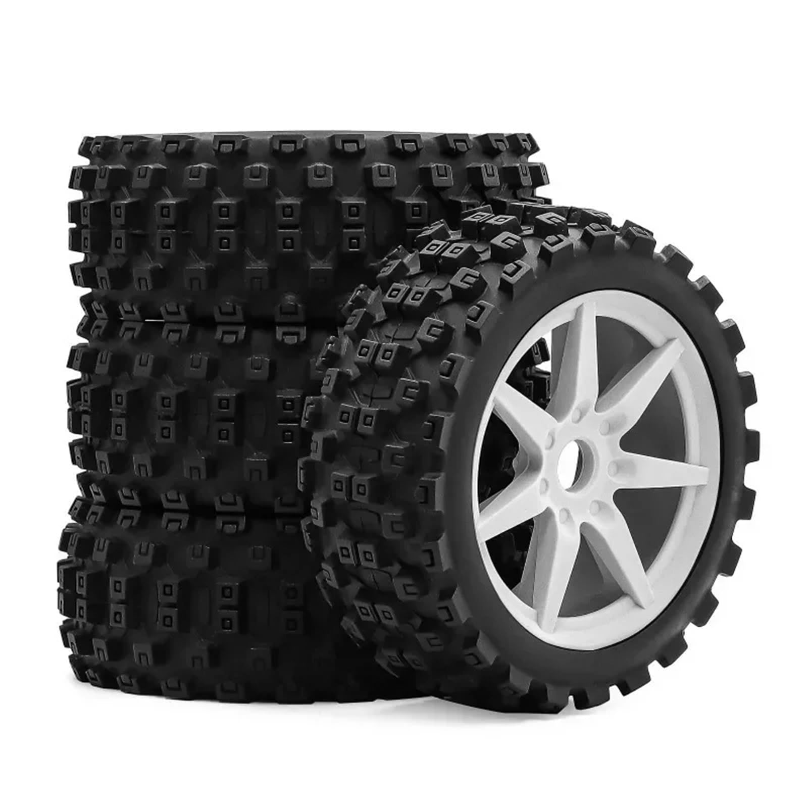 Per ARRMA Per Typhon Per Traxxas Per Kyosho Per HPI Per HSP 1/8 Rc Auto 4 Pezzi 115 Mm Off-Road Per Buggy Ruote Pneumatico 17 Esagonale Parti Aggiornamento Parti Ricambio Rc