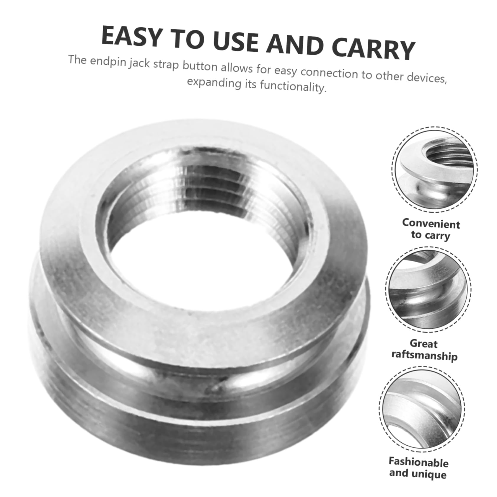 NULYLU 2pcs Acoustic Guitar Endpin Jack Strap Button Endpin Acoustic Guitar Pins Button Screw