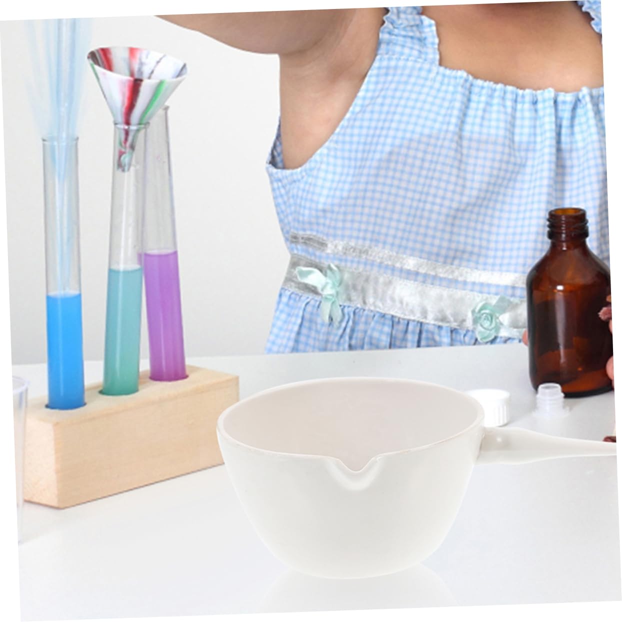 CIYODO Porcelain Round Bottom Evaporating Dish Round Evaporating Basin Heat-Resistant Evaporating Dish Round Evaporating Dish Laboratory Evaporating Basin Tool Round Evaporating Bowl