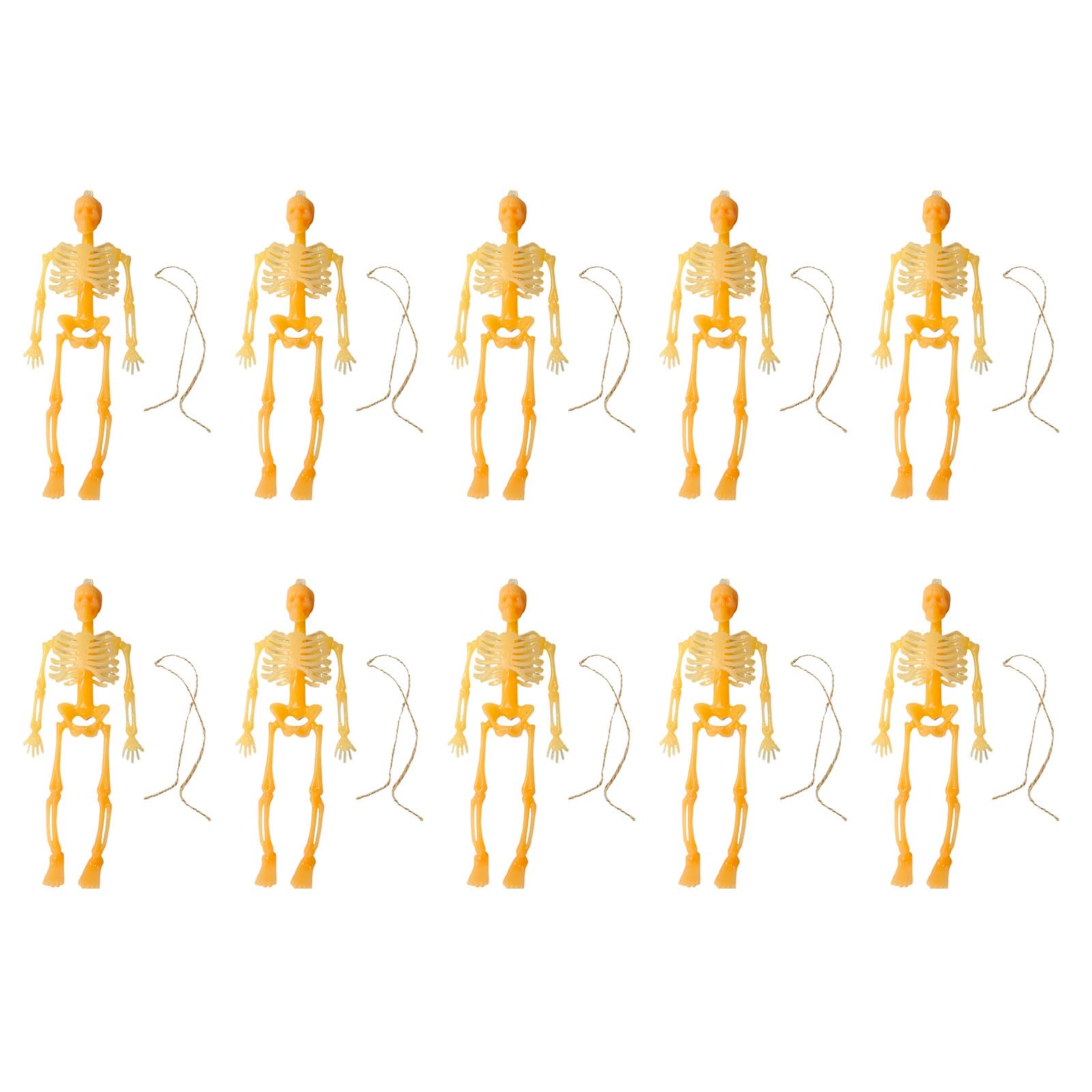 Xinsheinelry 10PCS Halloween Skeletons Figurine Decoration Props with Realistic Detail Set for Indoor Outdoor Use Halloween Skeletons