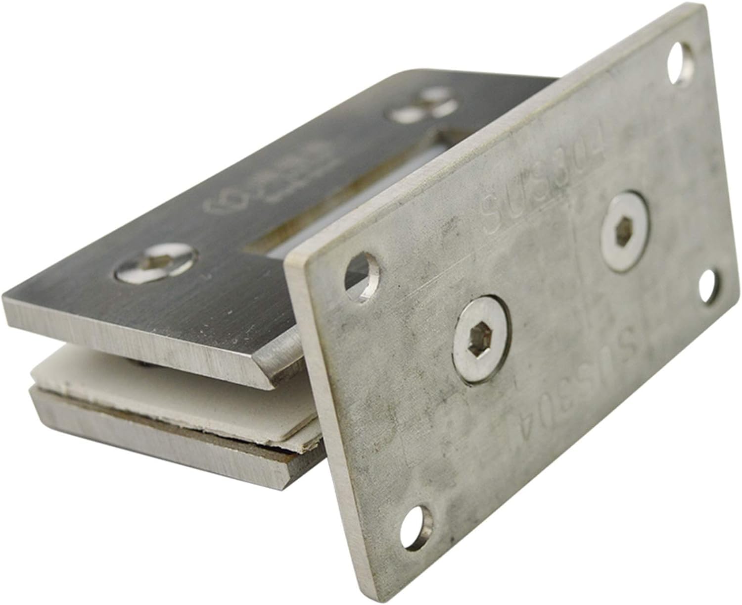Abrazadera for puerta de vidrio sin marco
