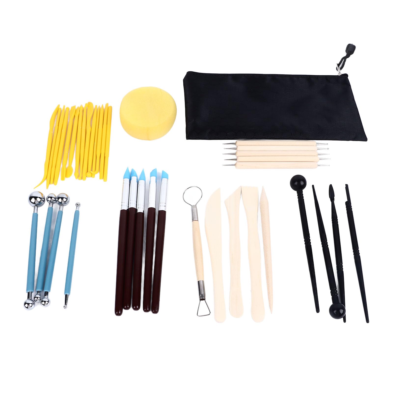 Klei Beeldhouw Gereedschap Set 6-delig met Aluminium Klei Schraper en Molding Pen voor DIY Craft Keramiek en Aardewerk Kunstprojecten