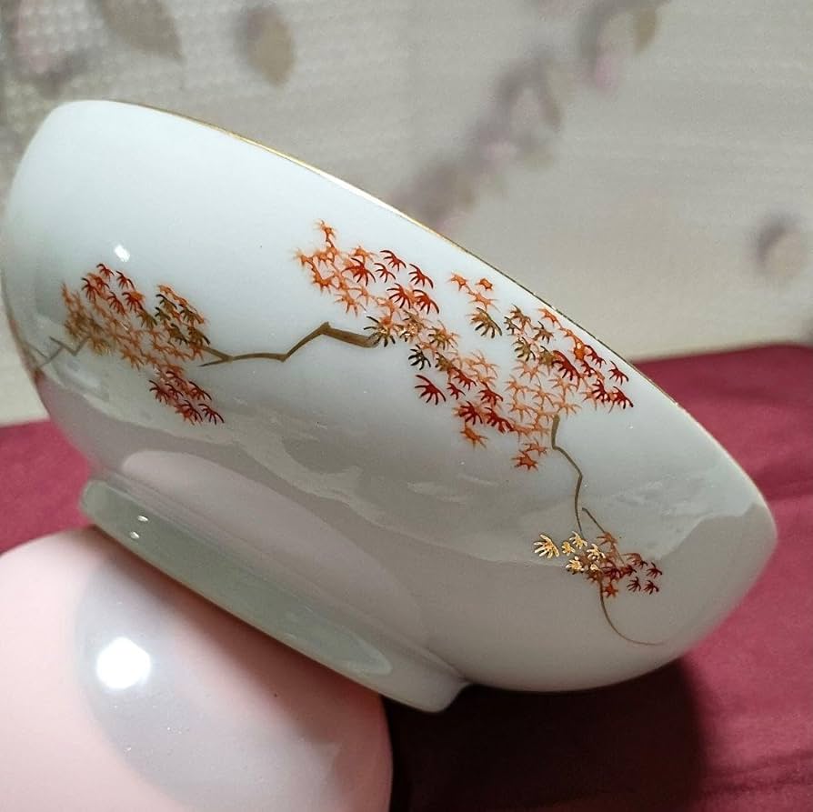 1699 深川製磁　花柄中鉢　8客　16cm 金彩 1699 深川製磁花柄中鉢8客16cm 金彩