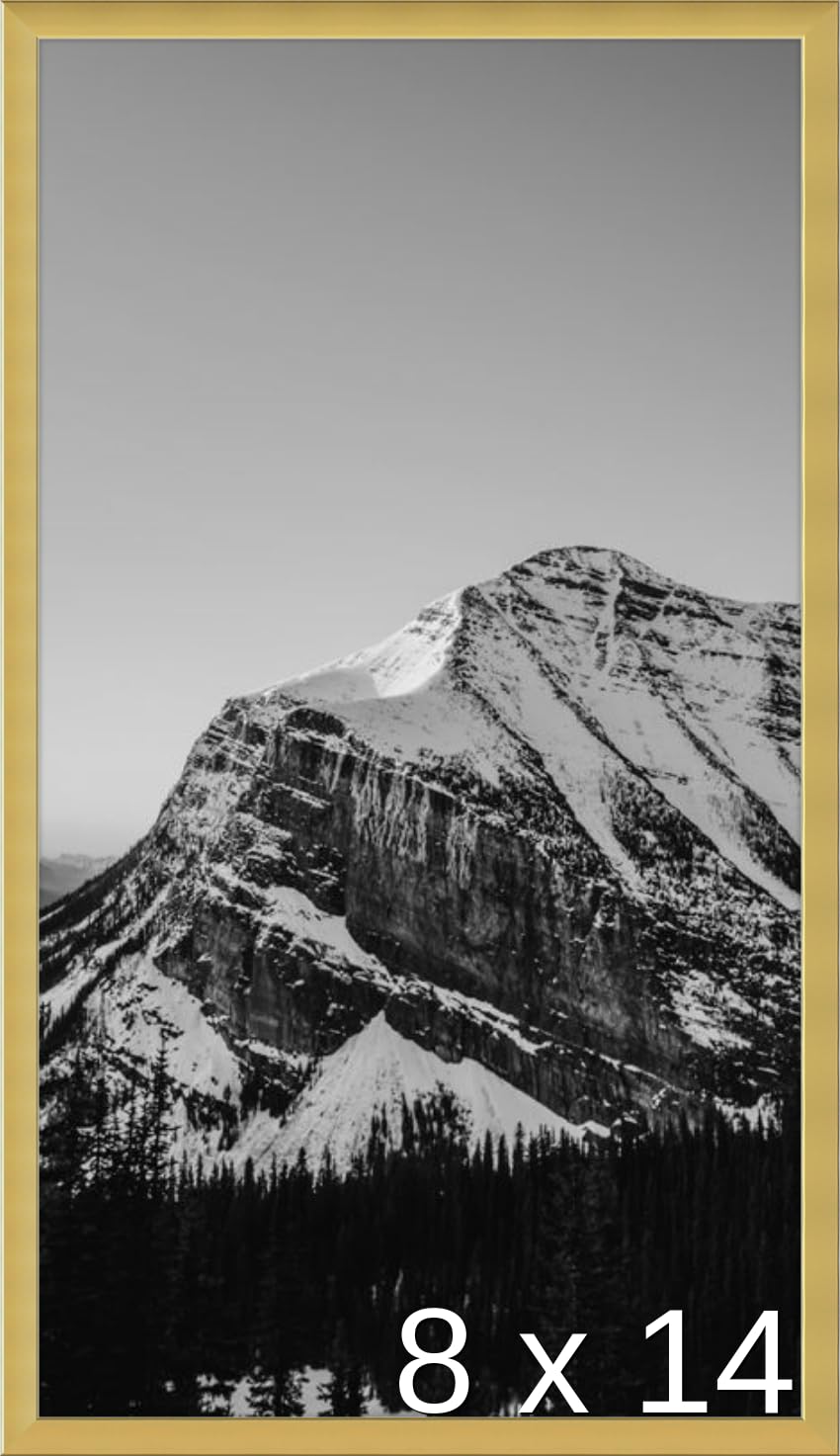 Frame It Easy 8 x 14 Gloss Gold Metal Frame (Ashford)