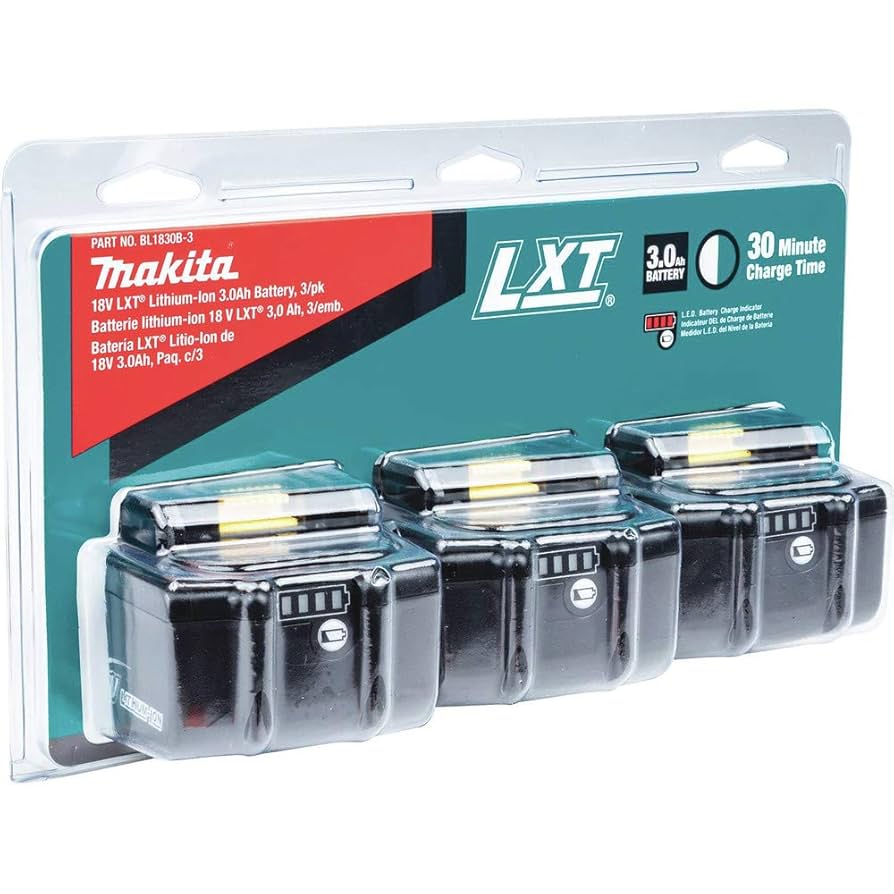 Makita - makita バッテリー1850B 3個セット Makita Genuine BL1850 18V 5.0Ah Li-Ion LXT Battery Pack of 3