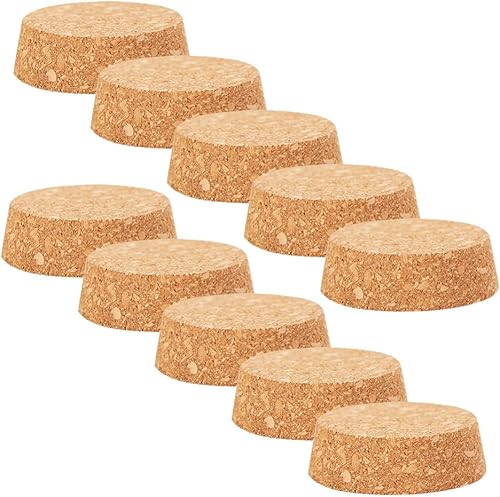 Cabilock 20 tapones de corcho rectos de alta calidad, tapones de corcho cónicos para botellas de vino para manualidades