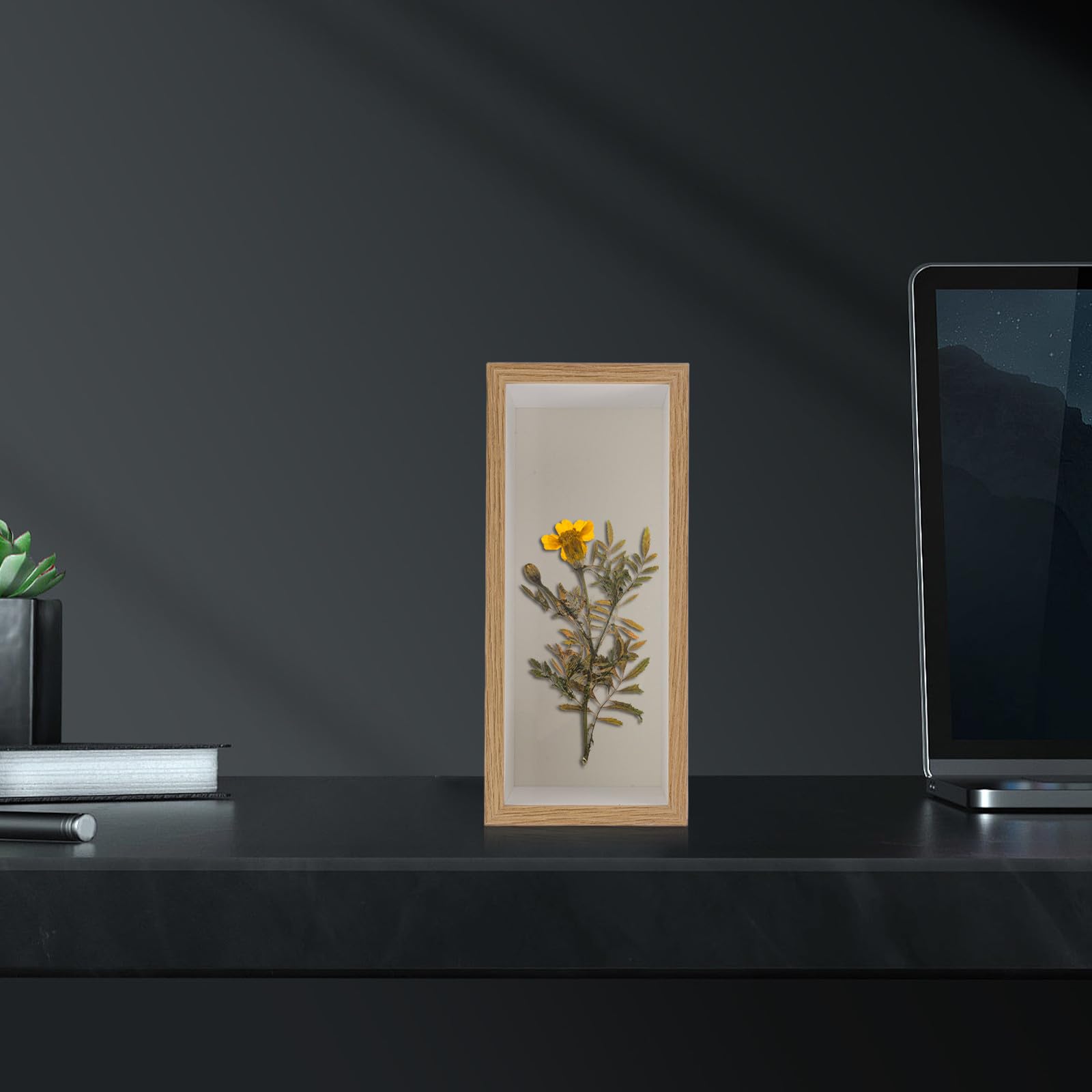 Gatuida Marco de Fotos Rectangular de MDF y Acrílico Fácil Acceso con Panel Acrílico Desmontable y Diseño Rústico para Manualidades DIY y Decoración de Pared