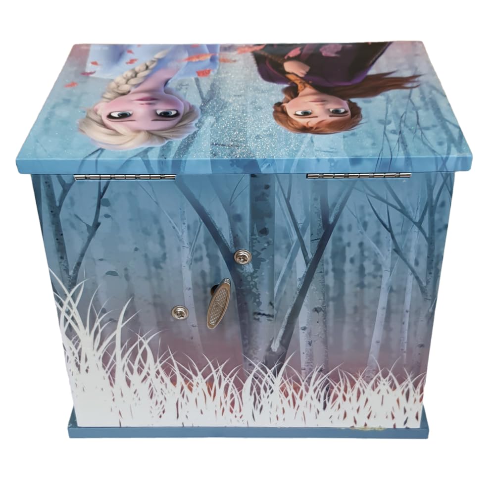 Pudełko na biżuterię z pozytywką Kraina lodu Disney szkatułka na biżuterię szafka muzyczna 6,5 x 14,5 x 11,5 cm