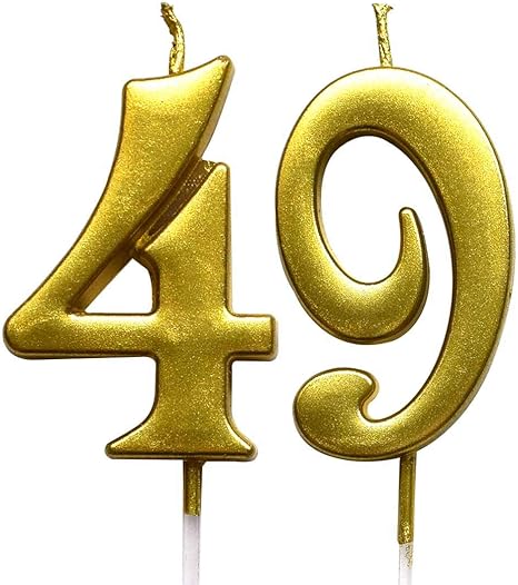 Amazon Co Jp Magjuche ゴールド 49歳の誕生日 数字 キャンドル 49番 ケーキトッパー キャンドル パーティー デコレーション 男女兼用 ホーム キッチン