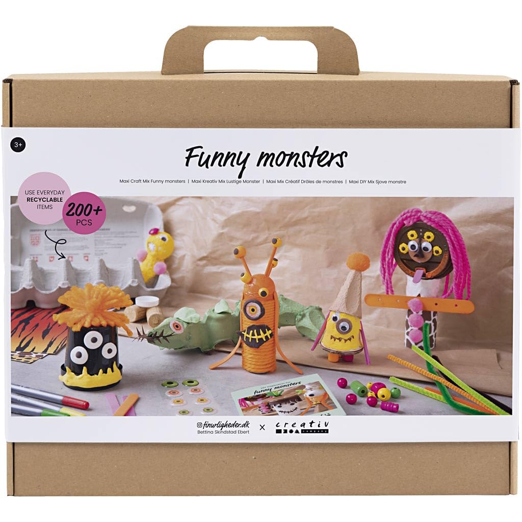 Maxi Craft Mix: Lustige Monster, farblich sortiert