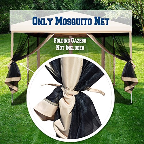 image for BenefitUSA Canopies 10' L X 6.4' W Mesh Wall Sidewalls for 10x10 FT Po