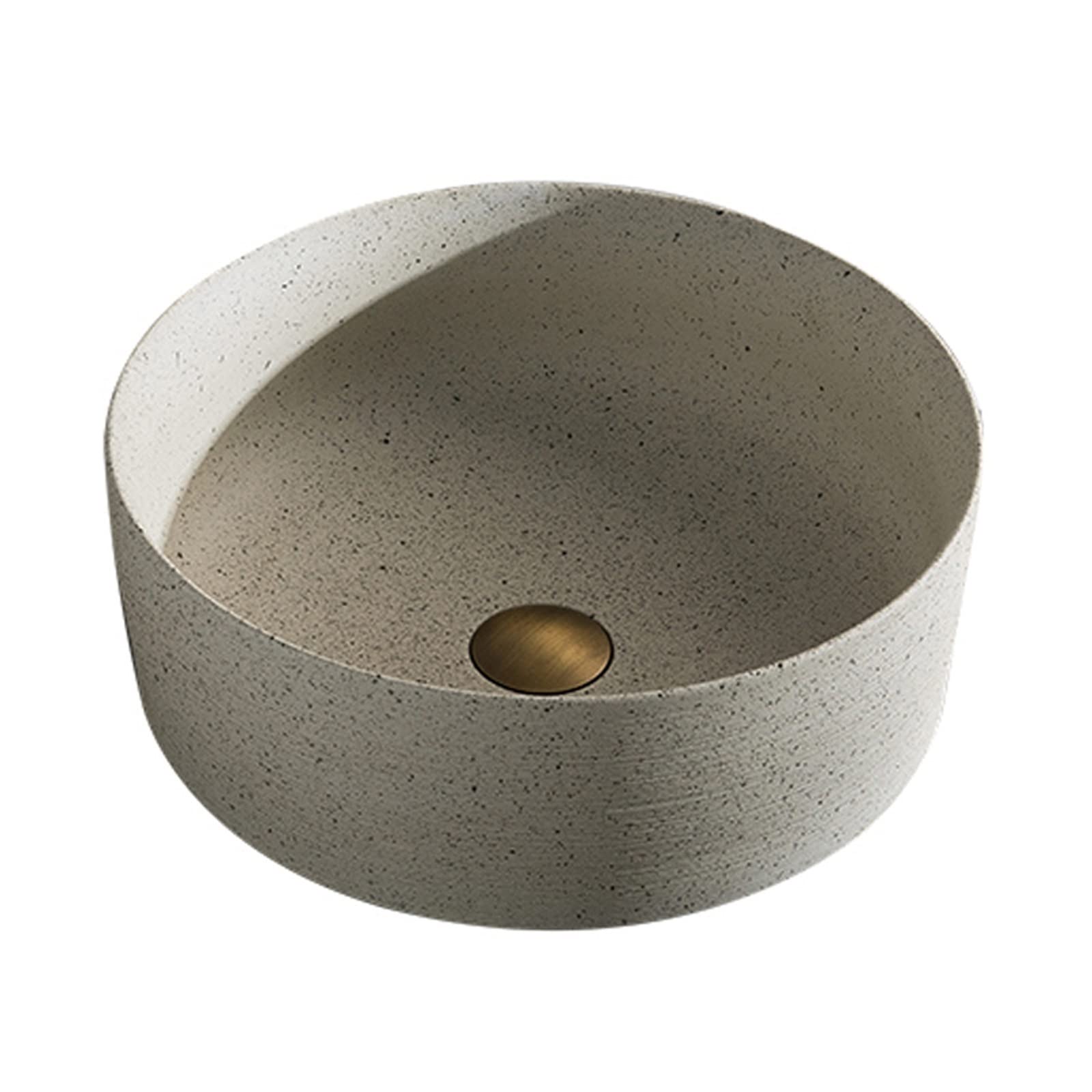 Hpthly A Bathoom Sink 15.7 Inch Bathroom Vessel Sink Round Countertop Porcelain Vanity Sink, Rt Basin Sink For Home Bathroom Balcony Bathroom Vessel Sinks (A)