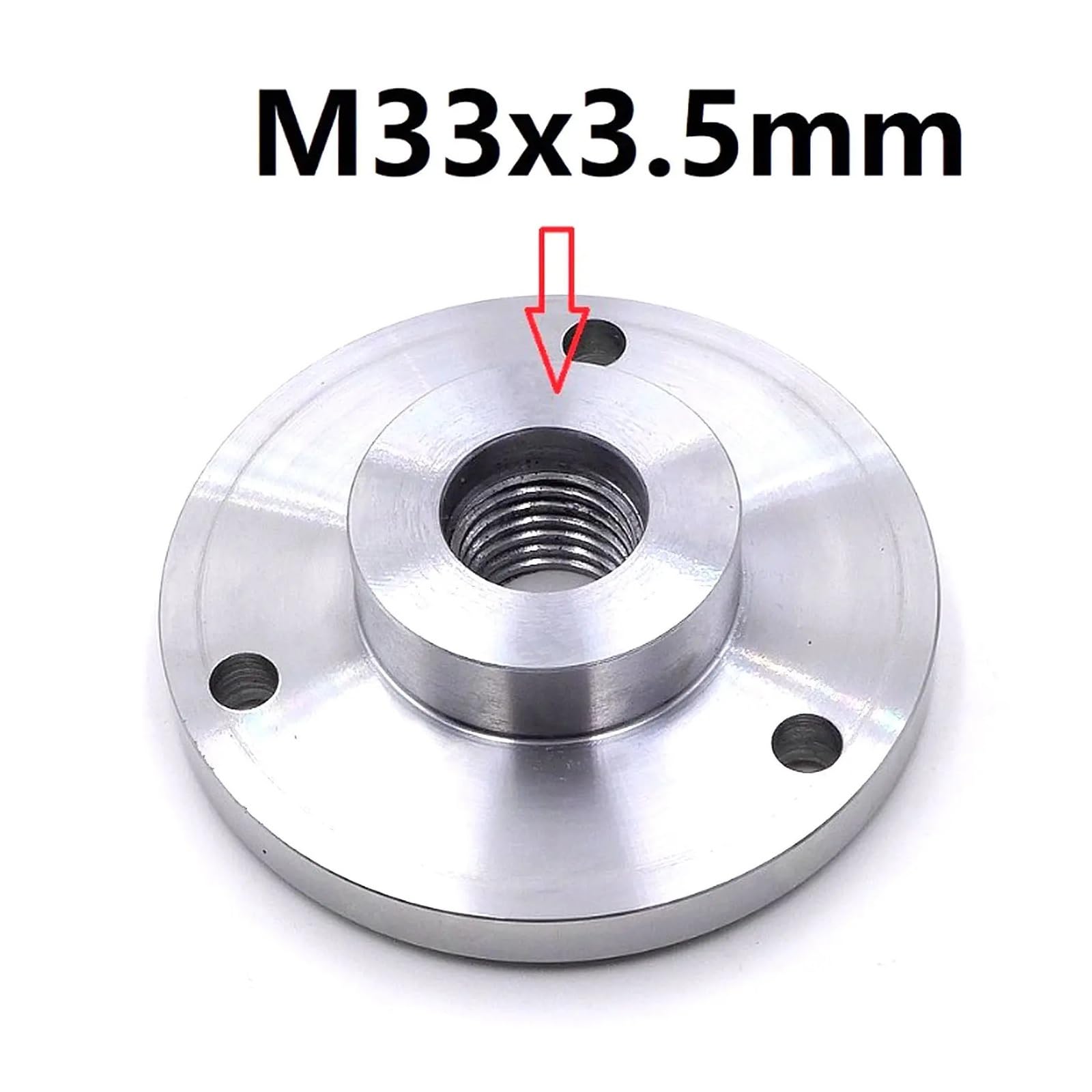 M33x3.5mm M33 Brida de rosca de husillo Placa trasera Adaptador de base Torno de madera Portabrocas de metal 11-80 K11-100 K11-125, 1 unidad(K11-80)