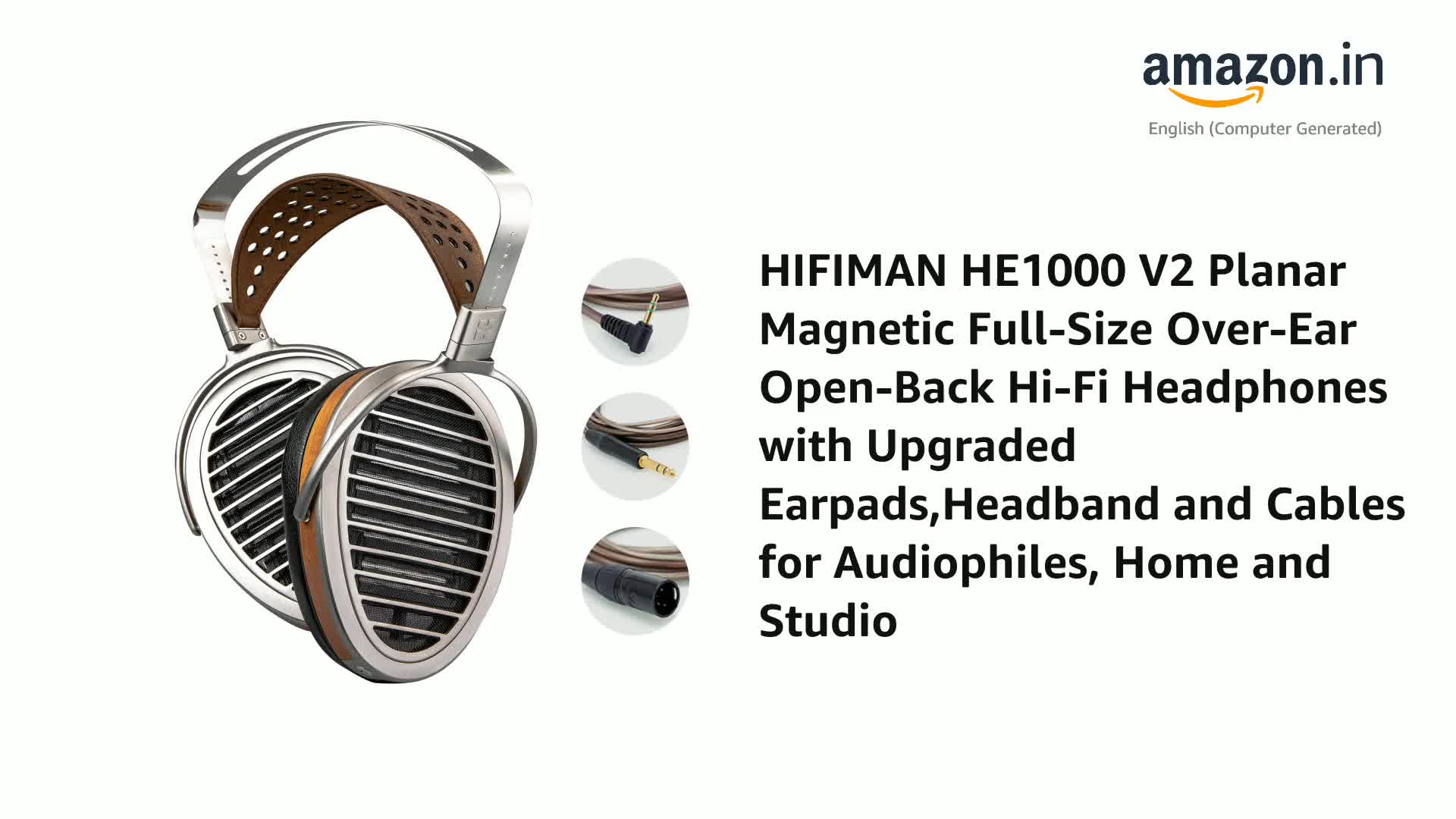 ヘッドホン Hifiman HE1000 V2 HIFIMAN HE1000 Stealth Magnet Planar Magnetic Full-Size Over-Ear