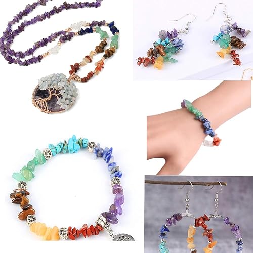 Miniatura 8 de Cuentas de piedra natural de coral rojo de 0.315 a 0.315 pulgadas, aproximadamente 400 piedras preciosas irregulares de cristal curativo, agujero de