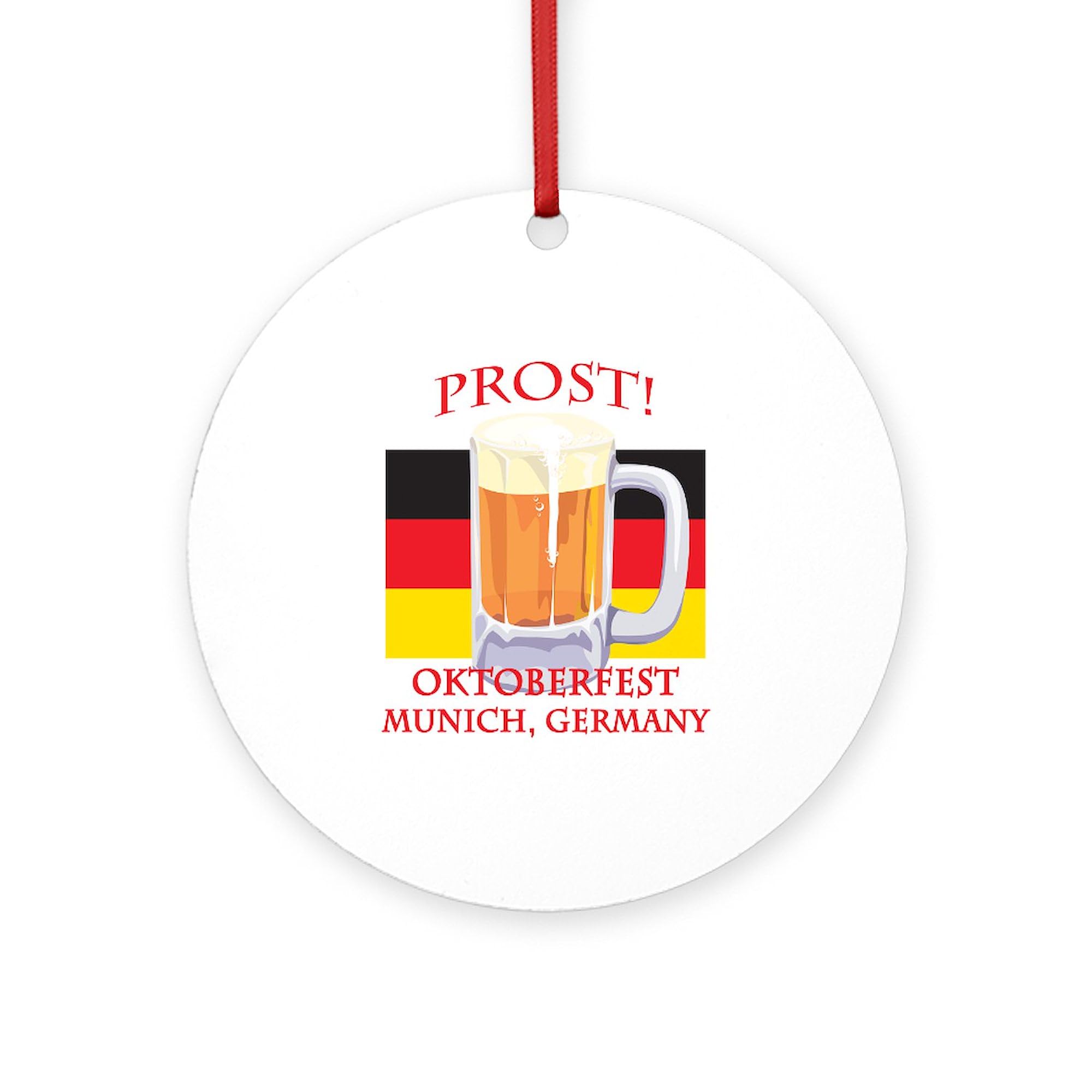 CafePress Munich Germany Oktoberfest Round 4" MDF Holiday Ornament