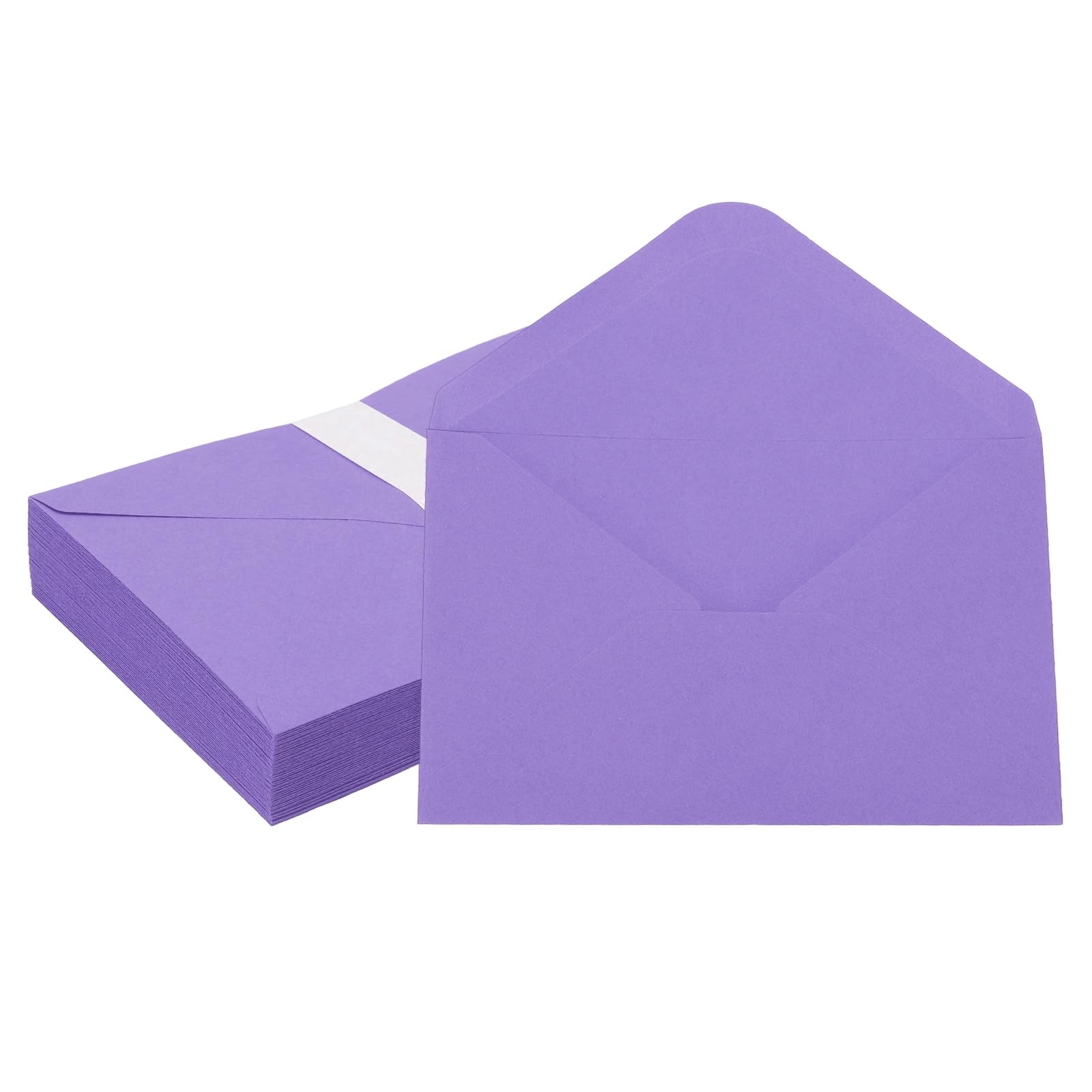 PATIKIL 7x5 Inch Invitation Envelopes, 50 Pcs A7 Greeting Card Envelopes V-Flap Card Sleeves for Mailing Wedding Sending Birthday Graduation Gift Party, Dark Purple — image 1