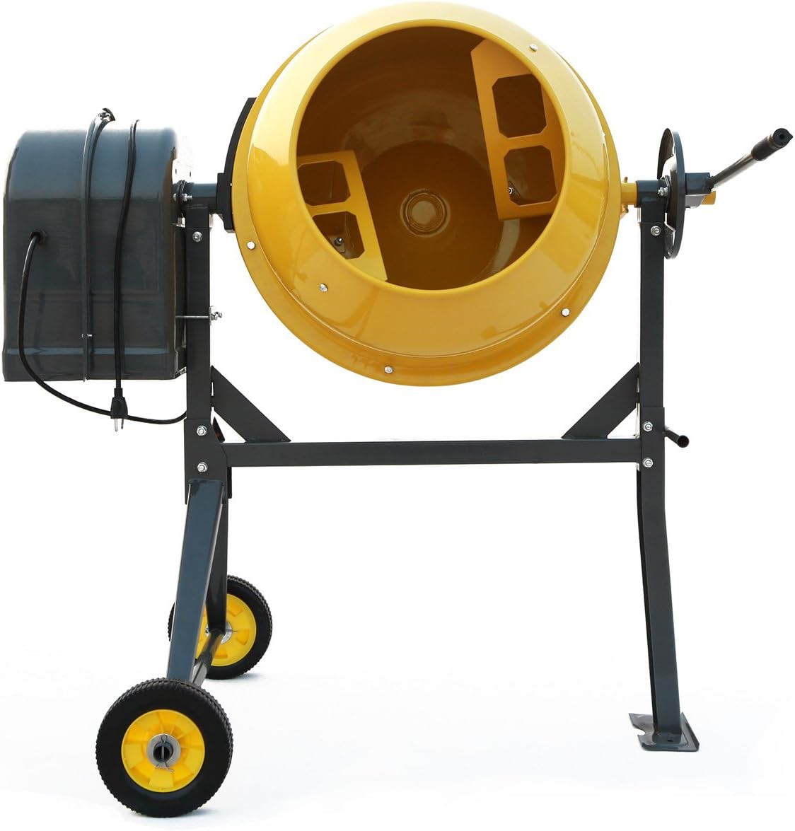 Sky Eternity 0.73HP Electric Cement Mixer, 4.5 Cubic Ft, 3/4HP Portable Concrete Mixer Barrow Machine Mixing Mortar