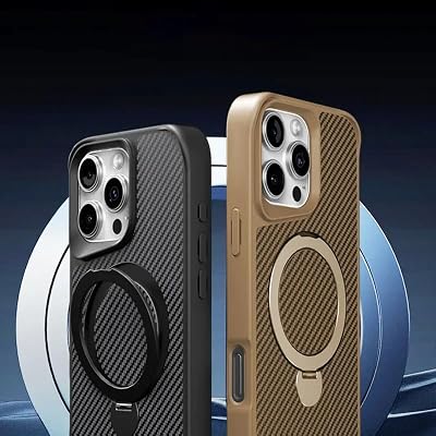 Case compatible with Coverzone iPhone 14 Pro Max Carbon Fiber Look Magsafe compatible Carbon Case Full Body Protective Phone Case Gray