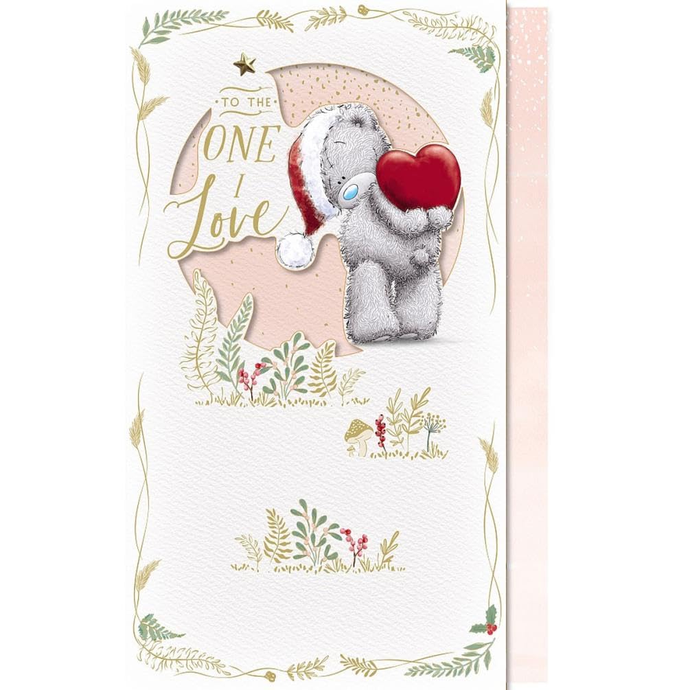 Me To You Tatty Teddy Christmas Card To The One I Love 7x11ins - Official Collection