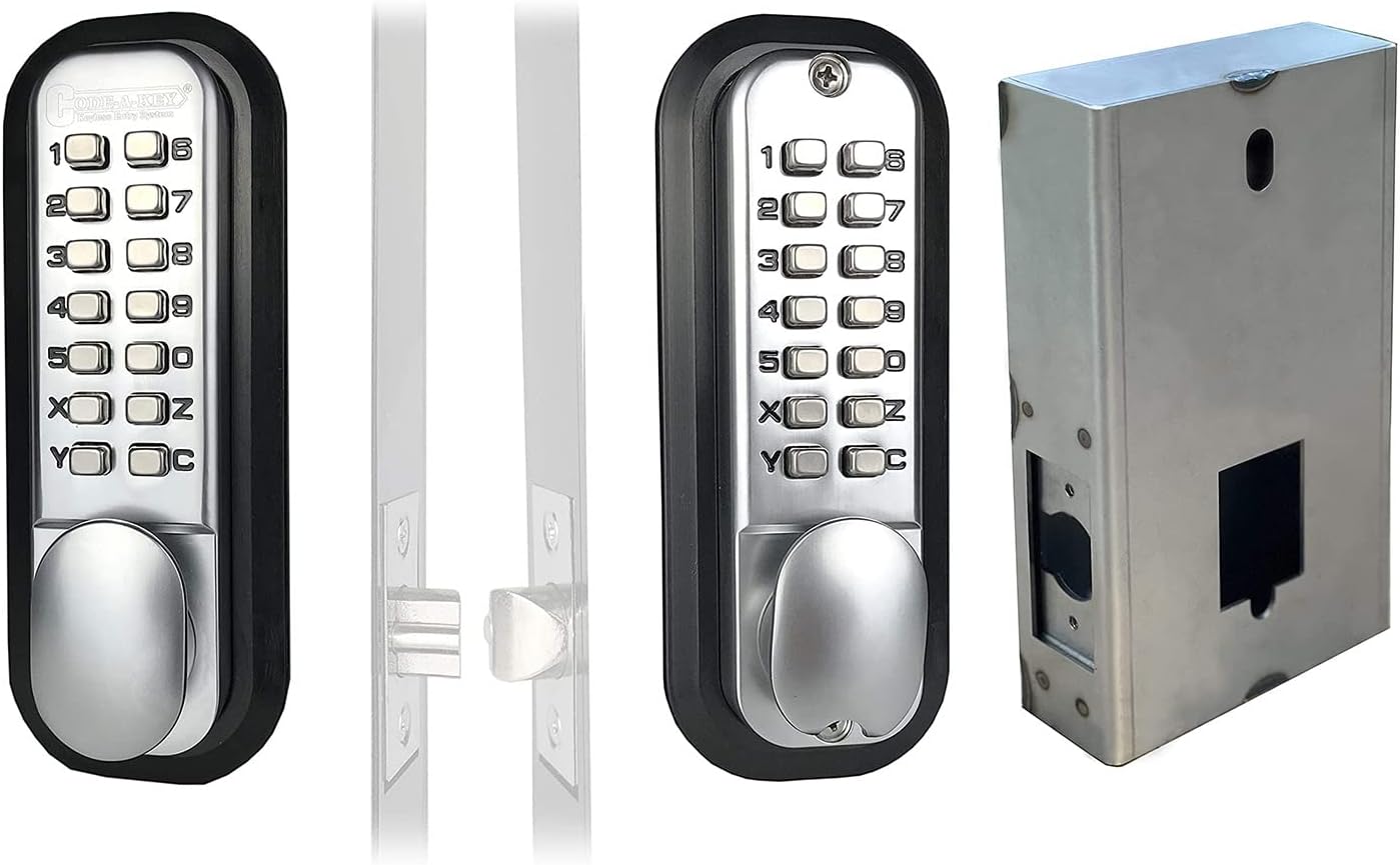 JOUNJIP Steel Gate Box + Latch Lock Bundle Securely