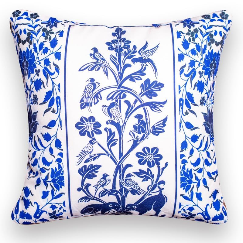 Image of Decorative Satin Sofa Cushion Covers Set of 5, 16 x 16 Inches, Multicolor Floral Printed Pillow Covers for Living Room, Bedroom, Couch & Sofa, Soft Glossy Fabric, Zipper Closure