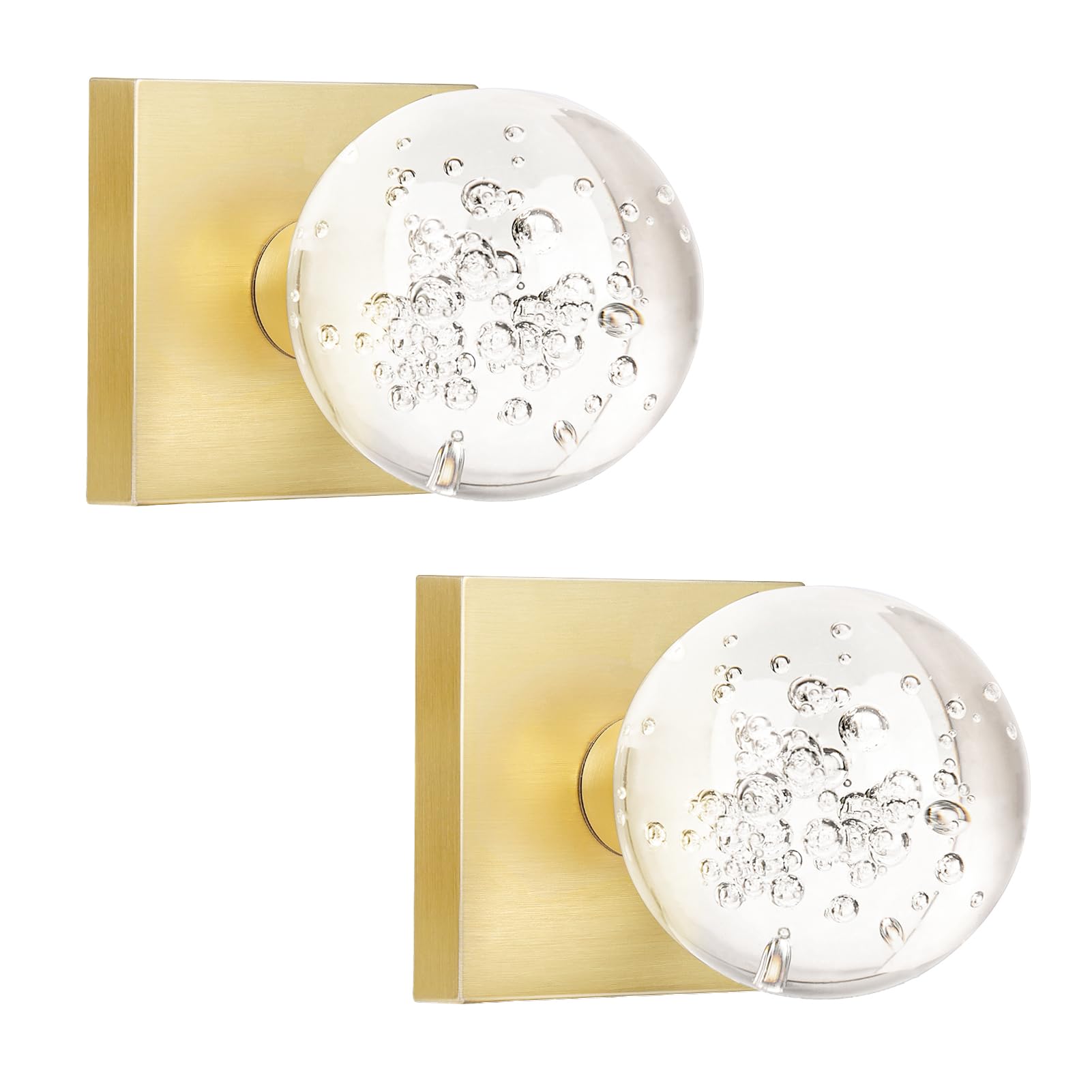 Crystal Door Knobs with Lock - Privacy & Brushed Nickel -13