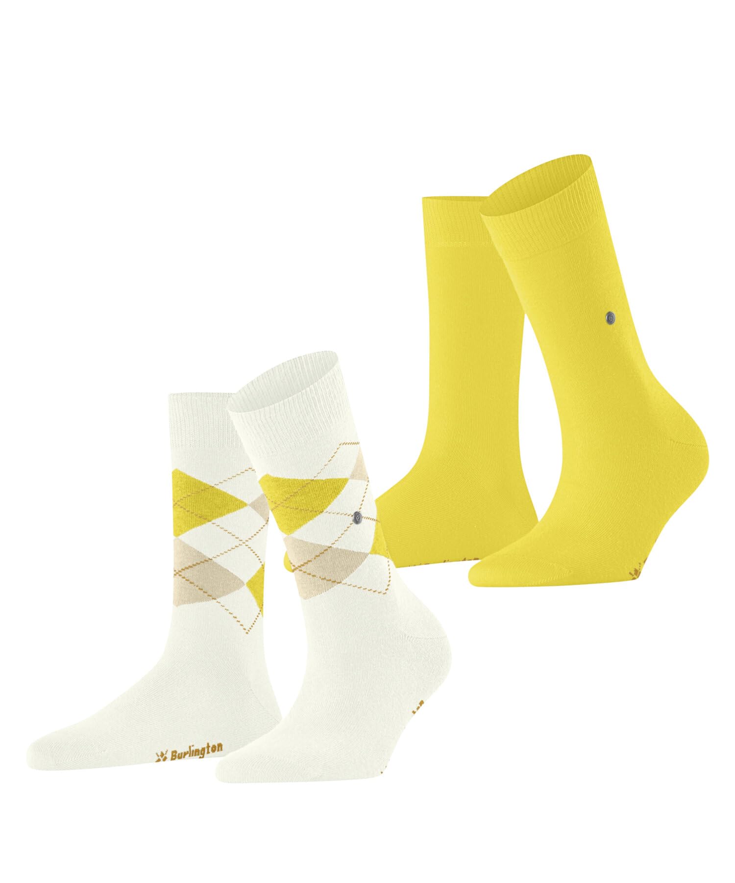 Burlington Damen Socken Everyday Mix Multipack W So Baumwolle gemustert 2 Paar, Weiß Off-White 2040, 36-41