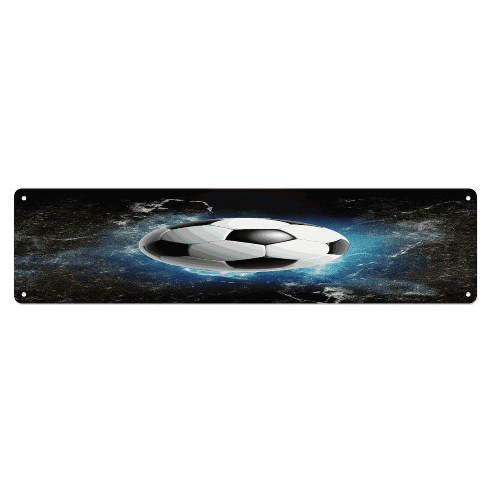 Adfgyerh Style Soccer Sport Wall Decor Aluminum Waterproof. Plaque, Practical Gift,Sign 15.7X3.9 Inch Poster,For Home, Office, Business, Garage– Indoor/Outdoor