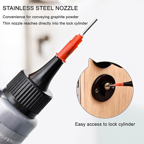 Miniatura 6 de Lubricante profesional de bloqueo de grafito con espray inteligente de paja para puertas correderas, puertas de garaje y cerraduras atascadas