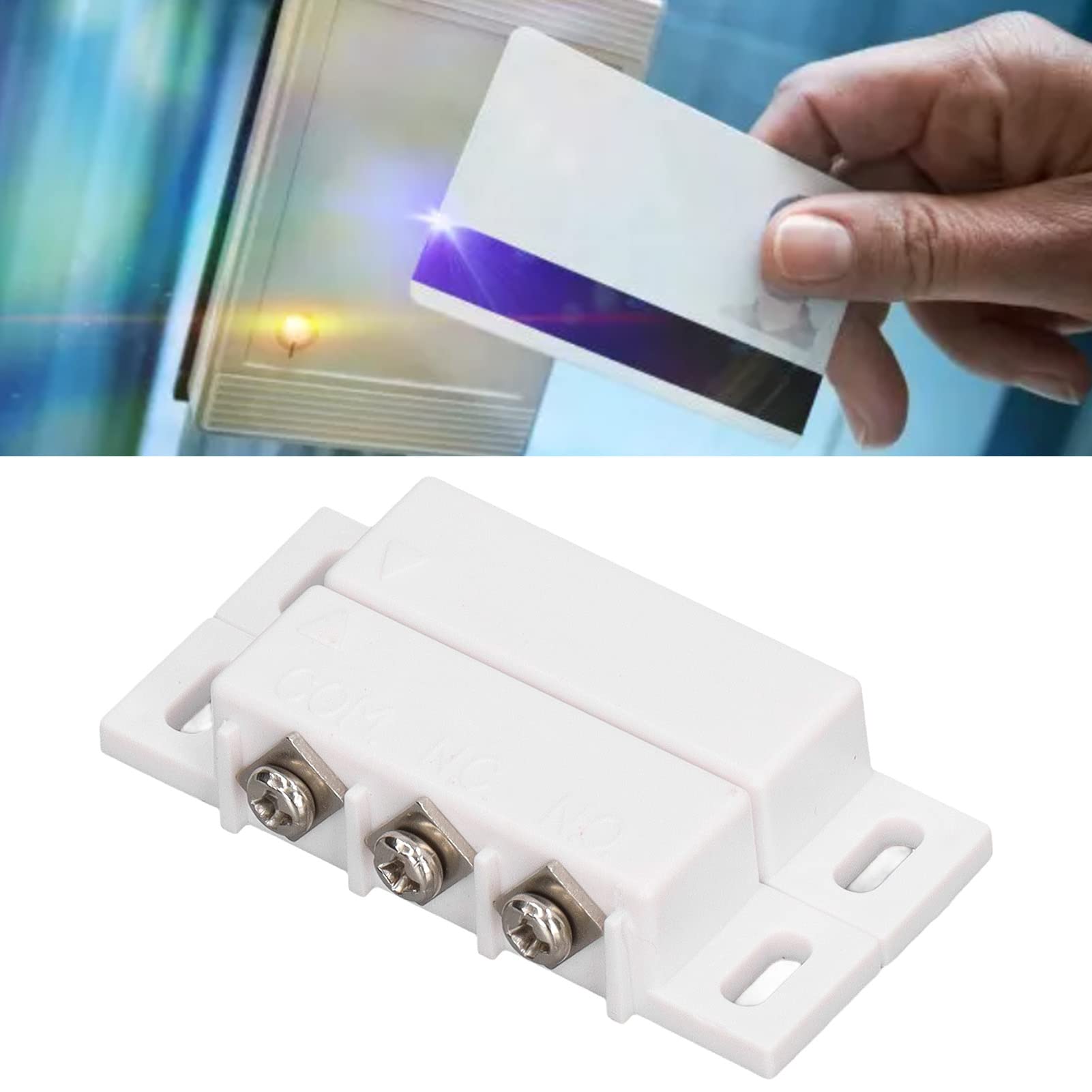 Beufee 2pcs Magnetic Switch, Magnetic Reed Switch Normally Closed Reed Switch Reed Switch Normally Open Door Sensor Magnetic Proximity Switch