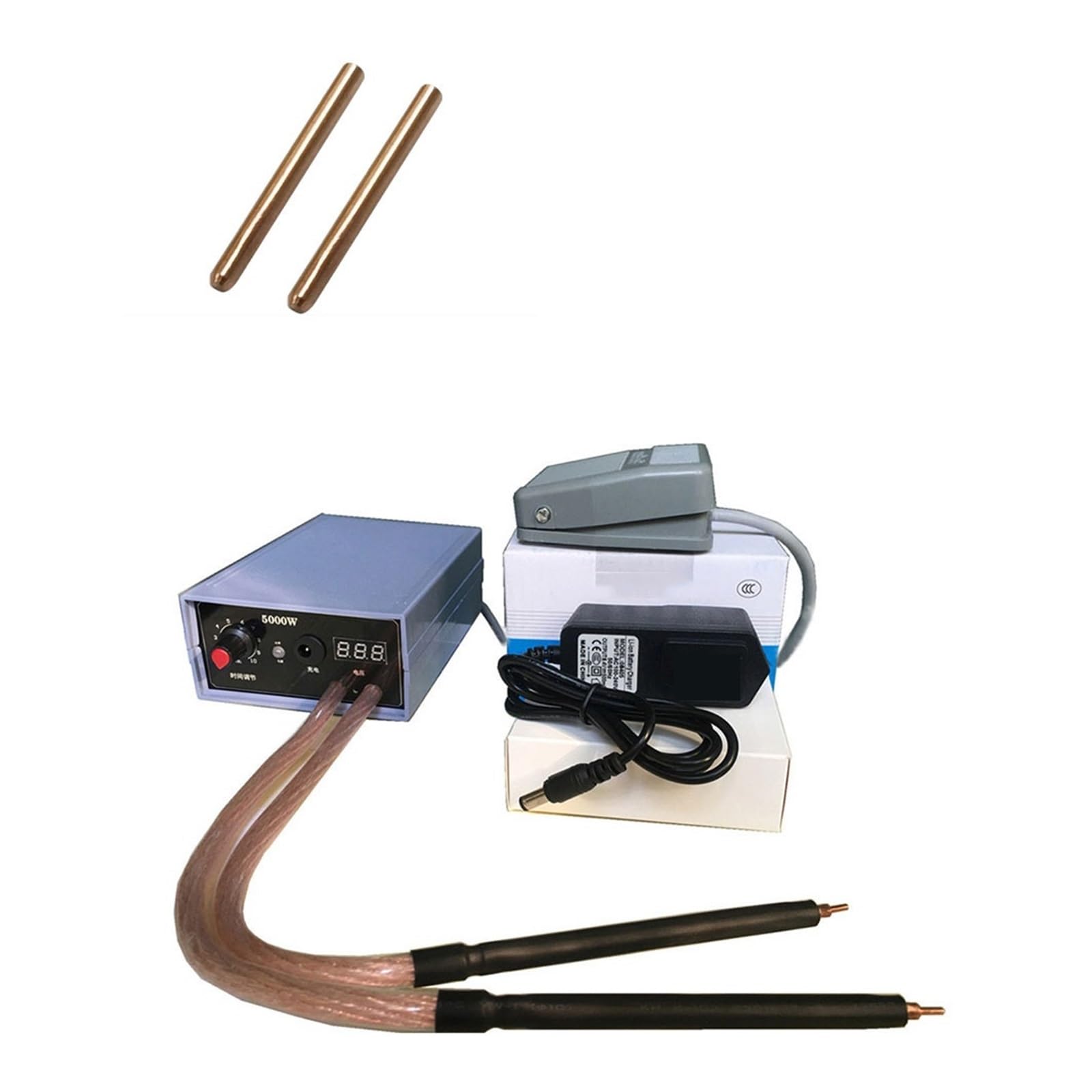 Spot Welder Handheld Portable Mini Welding Machine with Quick Release Pen Nickel Plate Battery The Weld is Strong(5000W and Nickel)
