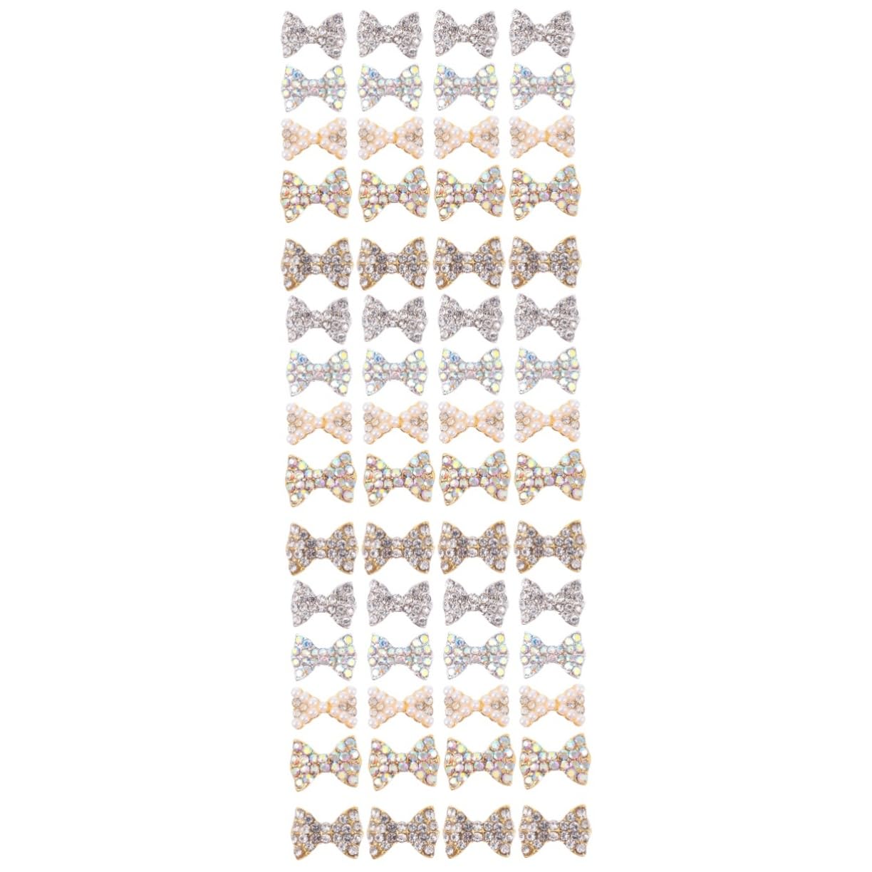 FRCOLOR 150pièces Charms Pour Avec Nœud Rhinestones Décoration Élégante Pour Nail Art Accessoires De Beauté Manucure