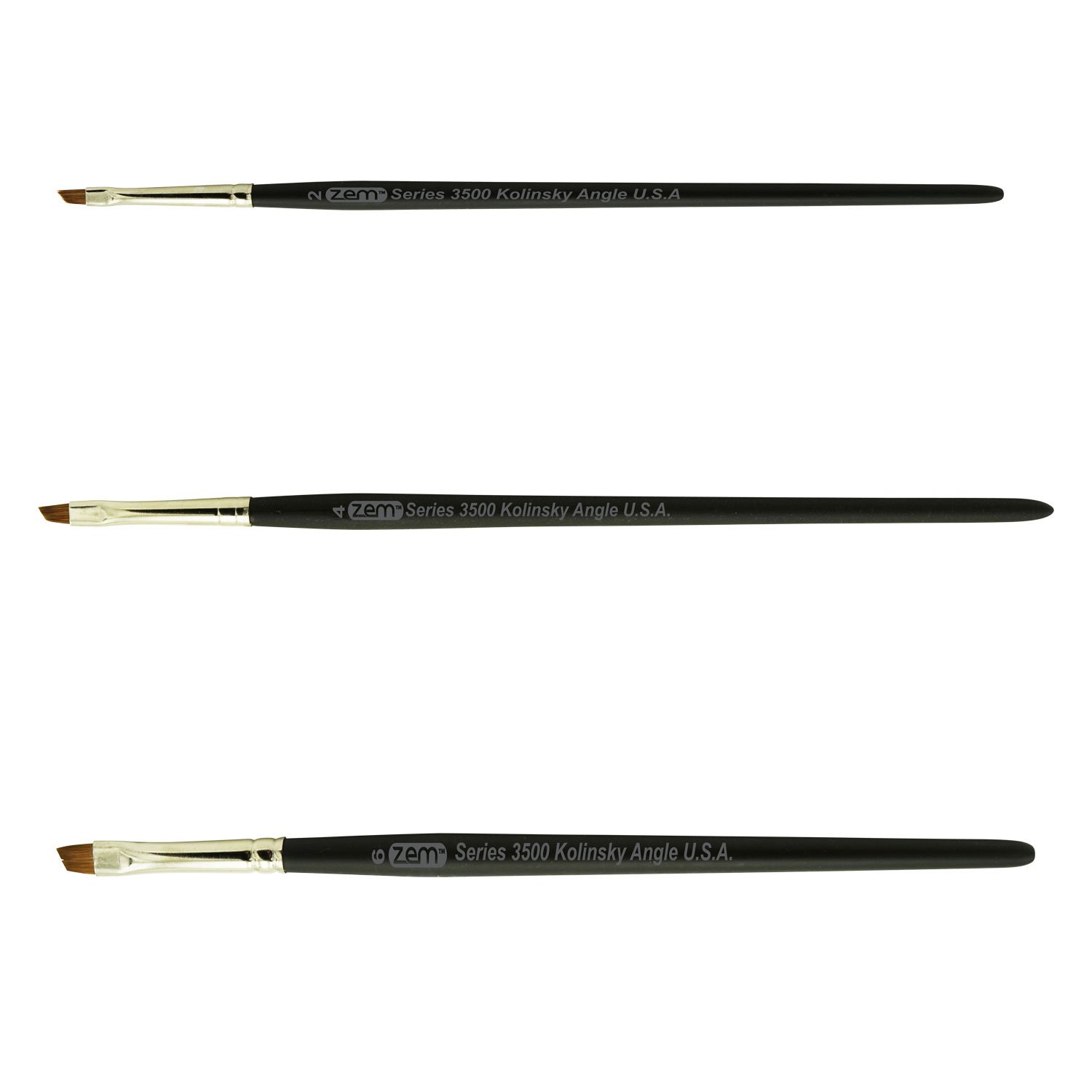ZEM Brush Kolinsky Acrylpinsel Pinsel-Set für Künstler, Mal Sachen, verschiedene Größen von 2,4,6