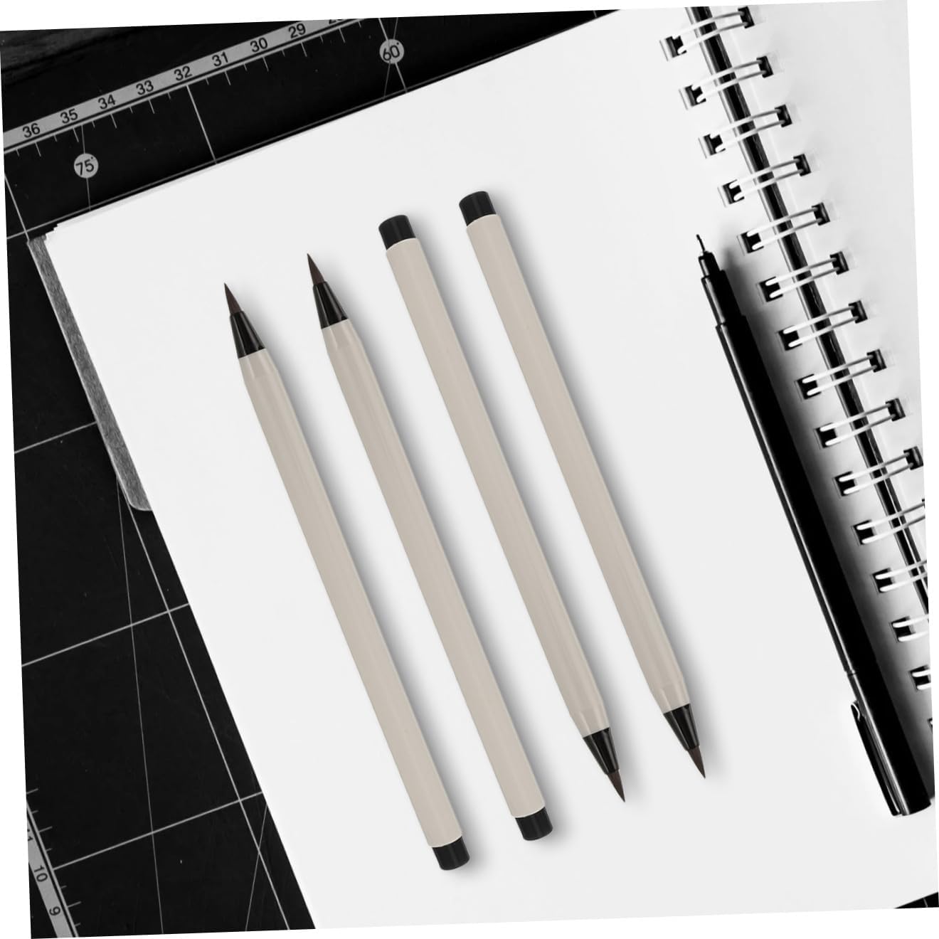 DOITOOL 2sets 3pcs Refillable Calligraphy Brush for Beginners Sumi and Painting Practice Soft Brush Design for Calligraphy for Students and Artists 3pcs*2